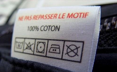 Exemple 2 etiquette vêtement de marque